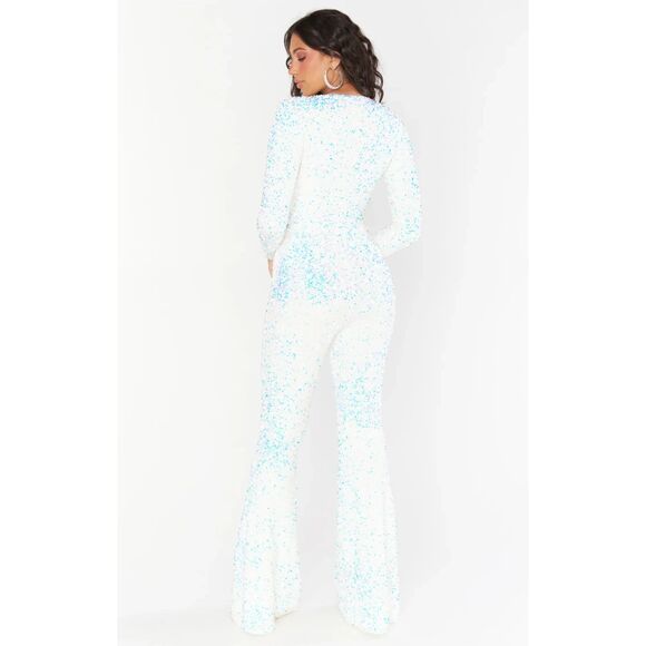 Show Me Your MuMu Sparkling White Jumpsuit - Picture 4 of 13
